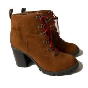 Qupid Boots with Red Laces